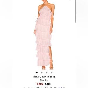 The Bar Henri Gown Pink Ruffled Dress